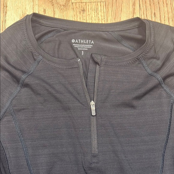 Athleta Zip Performance Top Black - Picture 2 of 5